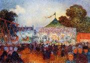 unknow artist Carousel at Night at the Fair Germany oil painting artist